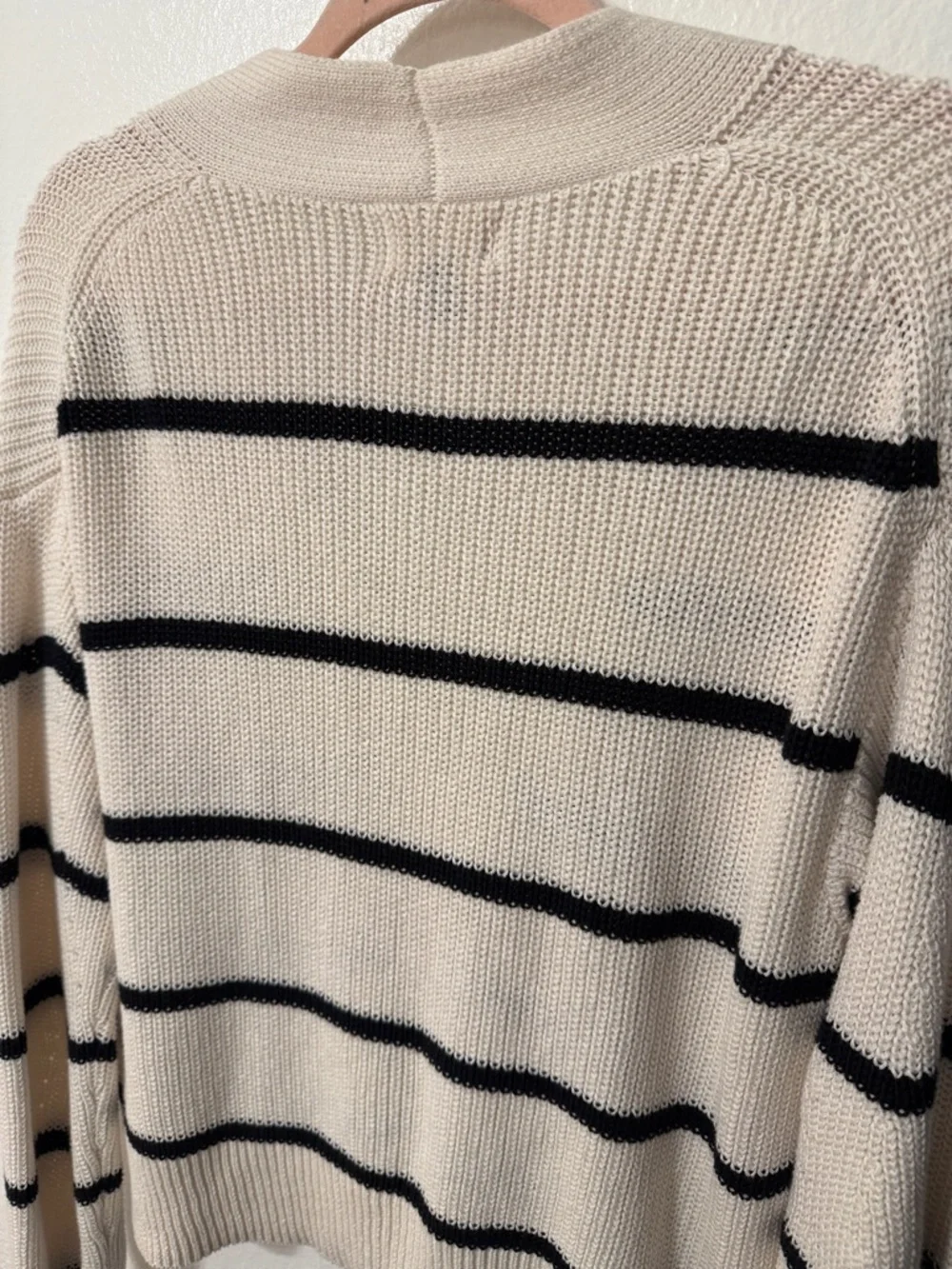 NWOT Striped Open Front Cardigan Knit Sweater XS Universal Thread Black White - Picture 8 of 10